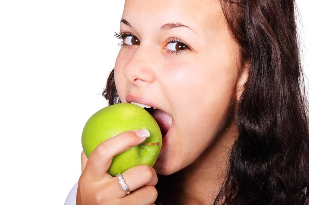 apple, bite, diet